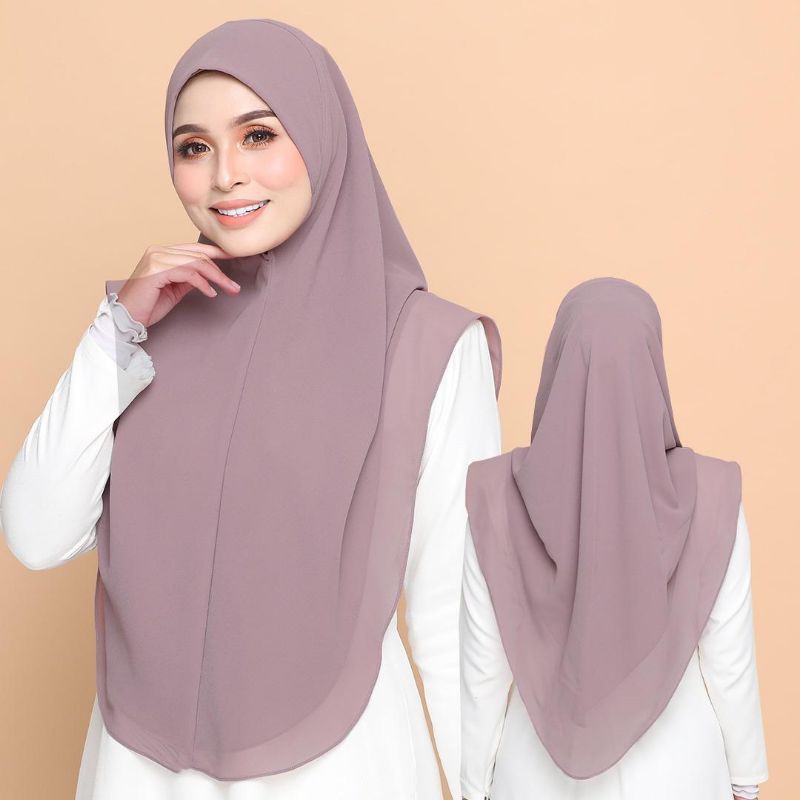 Tudung Bawal | Tudung Sarung Chiffon Premium | Tudung Instant | Tudung ...