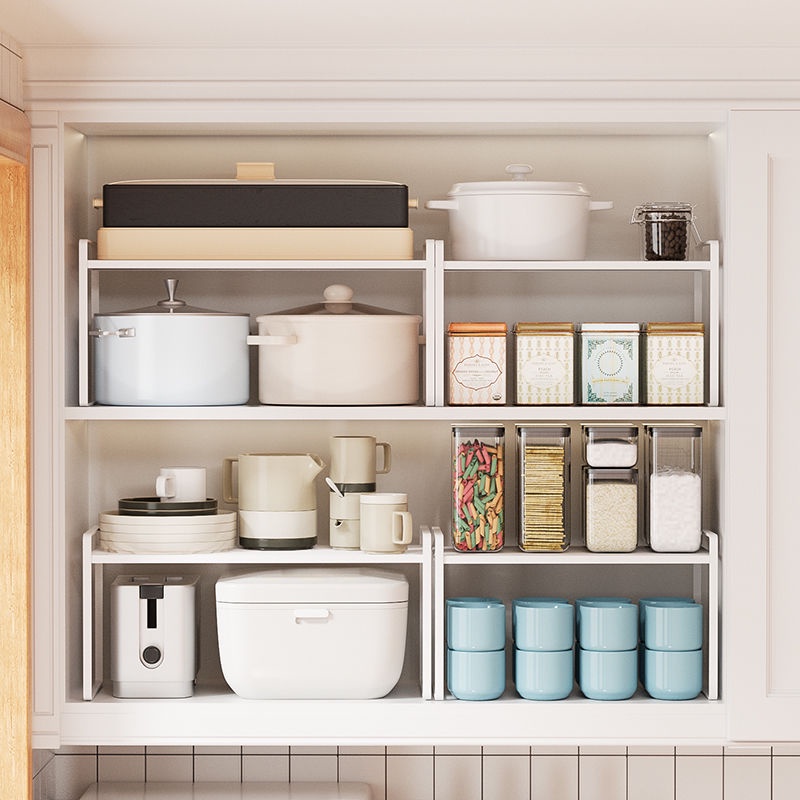 Kitchen Cabinet Rack Countertop Storage Organizers Under Sink Shelves ...