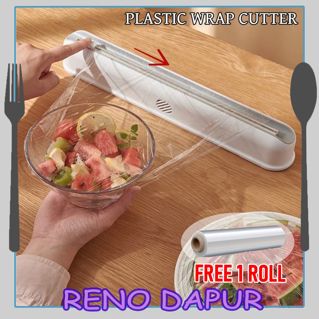 STRETCH PLASTIC WRAP DISPENSER Clear Film Wrap Cutter Food Wrap Cutter