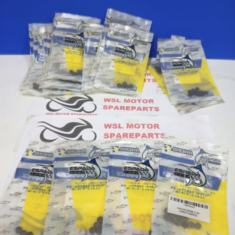 Valve Shim Honda Rs150 & Suzuki Belang saiz 1.70 to 2.65 Espada