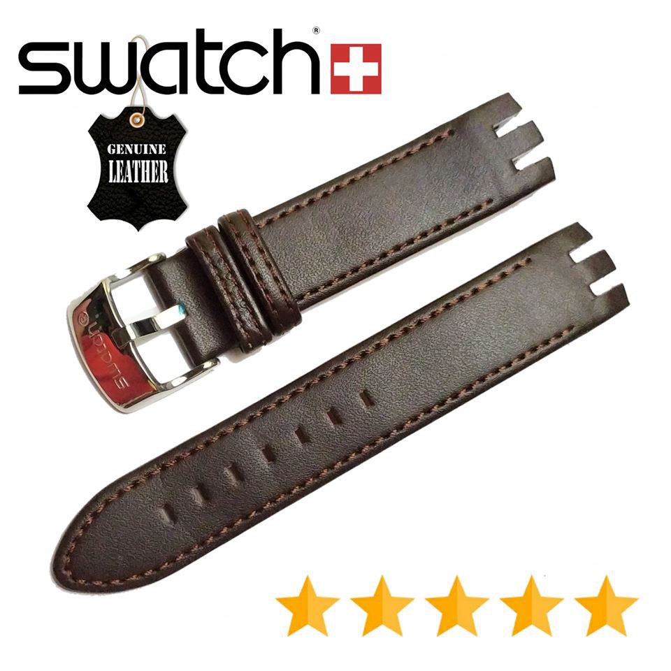 Swatch leather hotsell strap replacement