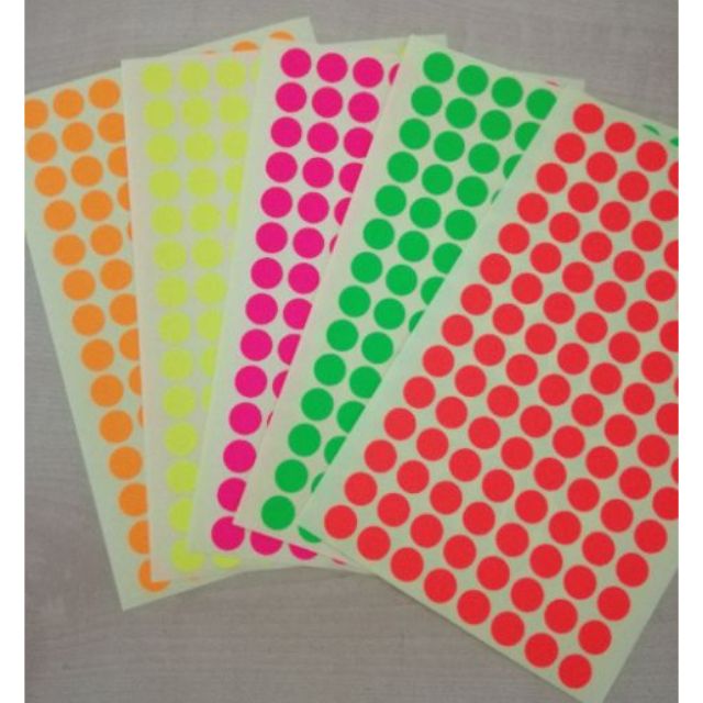 Round Color Label Sticker (10sheet/pack) | Shopee Malaysia