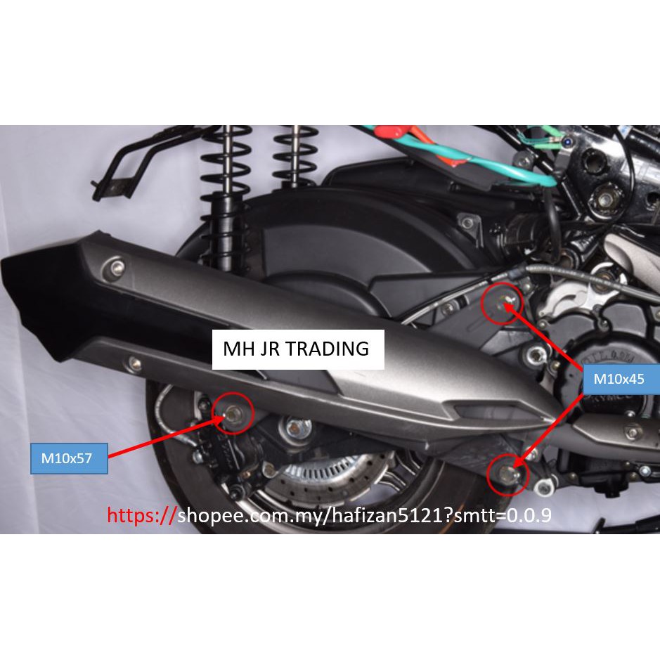 Modenas Elegan 250/ME250 ABS/ME250 EX/X-Town 300i Exhaust Bolt Flange ...