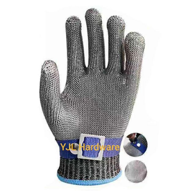 YJL - Safety Anti-cut Glove Stainless Steel Metal Mesh Butcher Glove for  Wood working Fishing Protection DIY Gloves