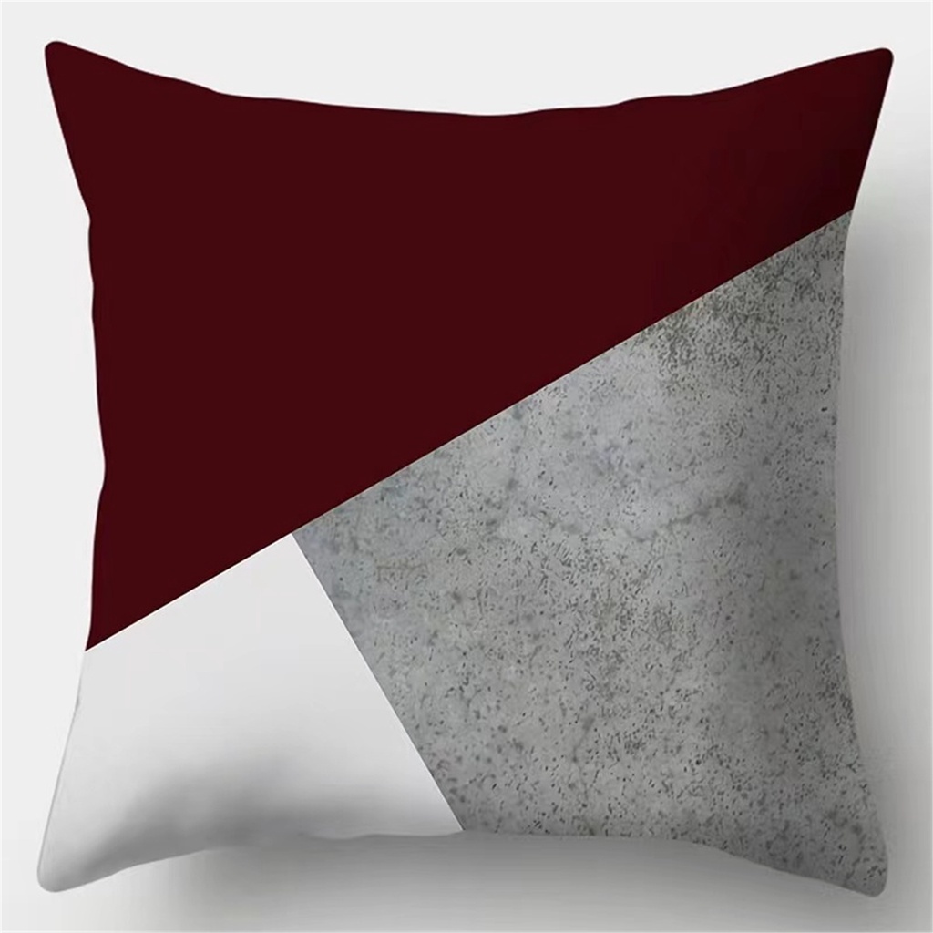 Red Geometric pillow case 40 x 40.45 x 45.50 x 50.60 x 60. Living room