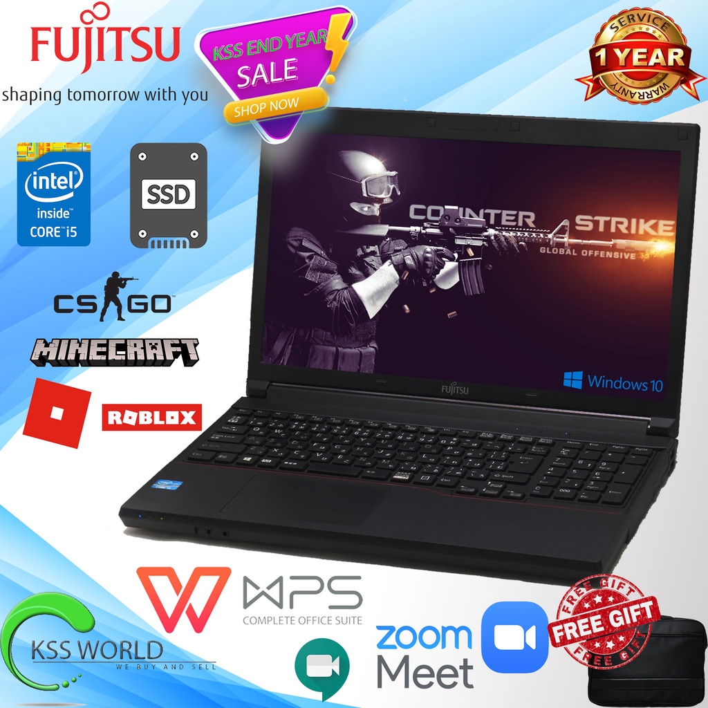 Fujitsu Lite Gaming Laptop Lifebook A573/G - Intel Core i5 - 4GB