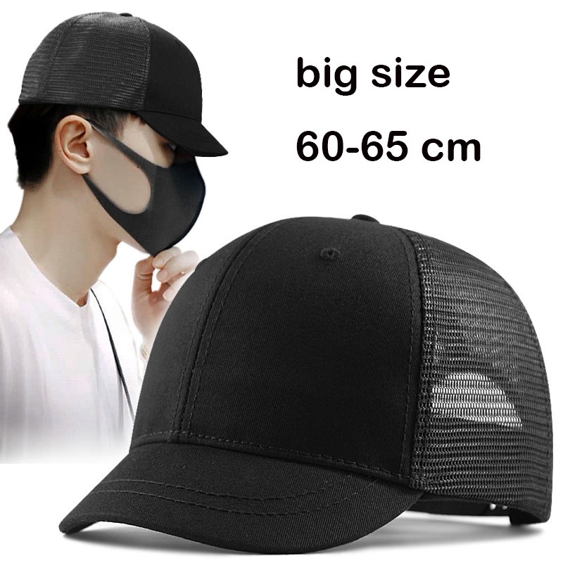cap 60-65cm large head Man Big Size Mesh Sun Cap Causal Short Brim ...