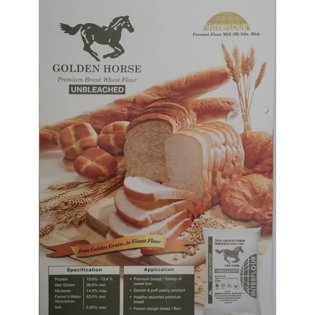 Golden Horse High Protein Flour(Unbleached) Shopee Malaysia