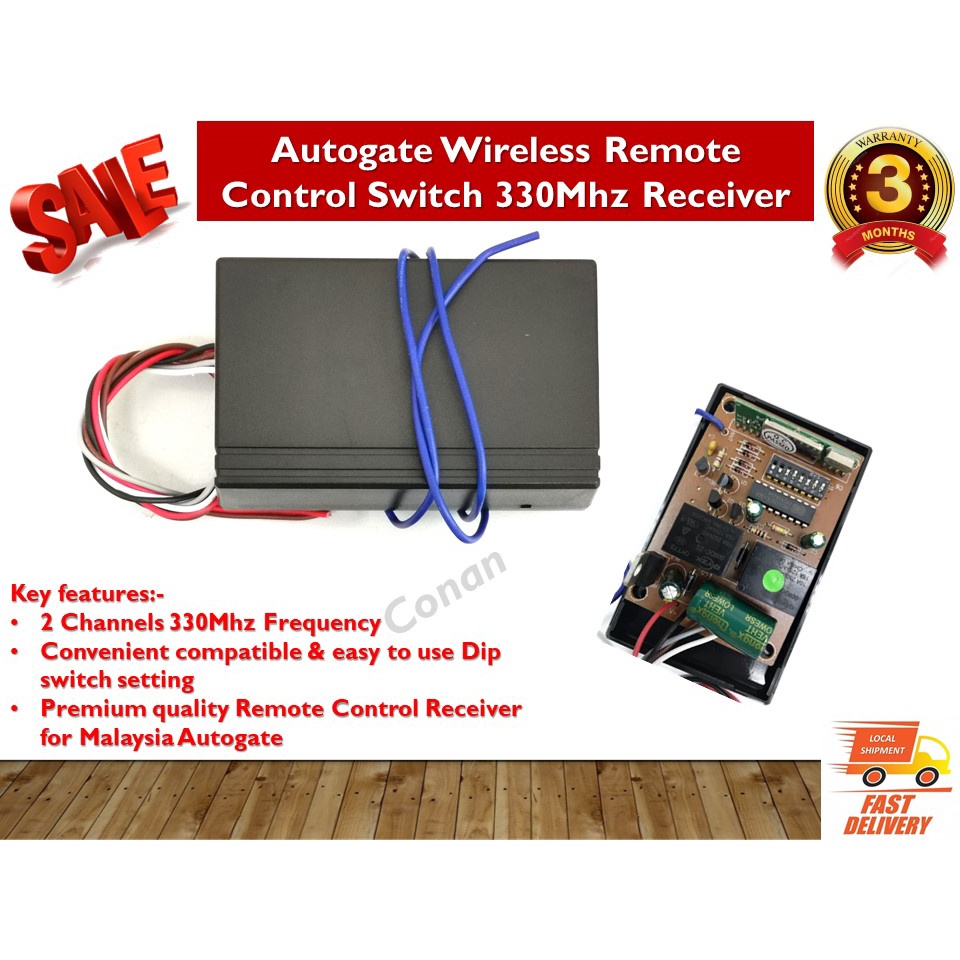Autogate Wireless Remote Control Switch 330Mhz Receiver | Shopee Malaysia