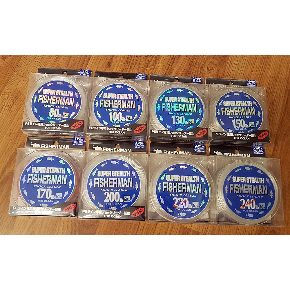 Acheter Fisherman Super Stealth Nylon Shock Leader 70 lb x 60 mètres (0153