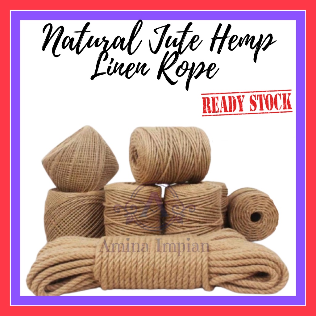 Natural Jute Hemp Linen Rope Twine String Cord Shank Craft String DIY