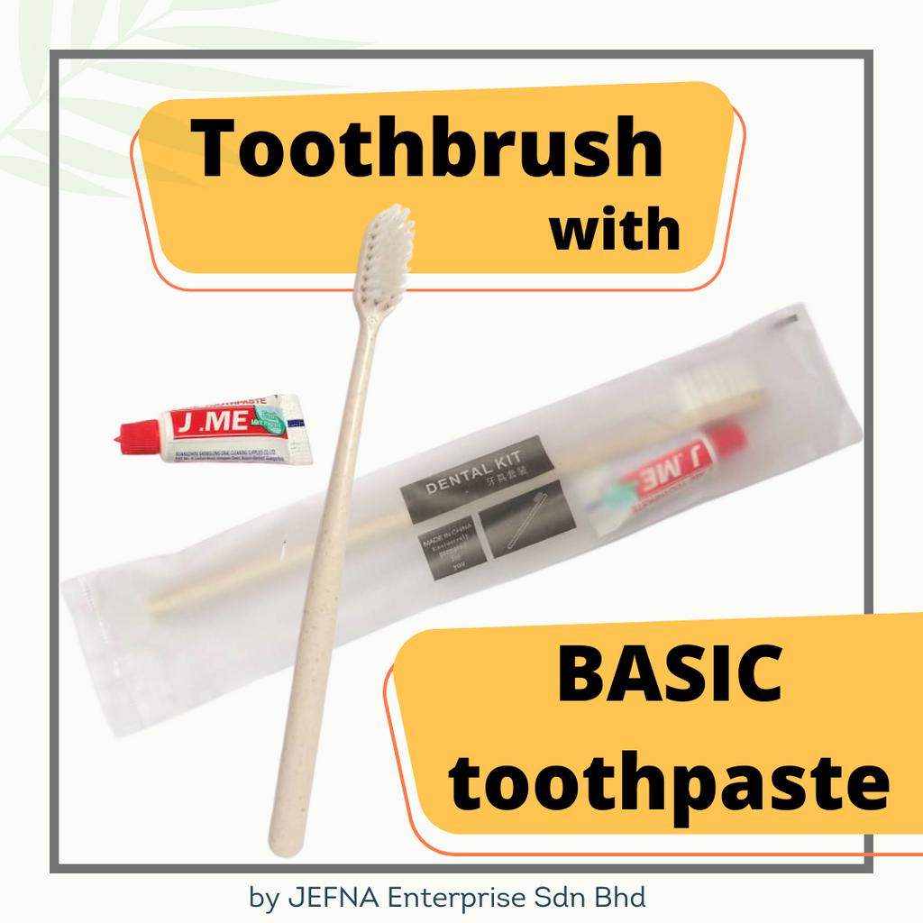 Toothbrush with 5g Toothpaste / Travel toothbrush set / Hotel Dental