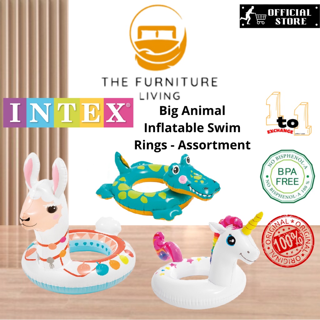 INTEX 58221 Big Animal Rings Children 36year Float Swimming Shopee