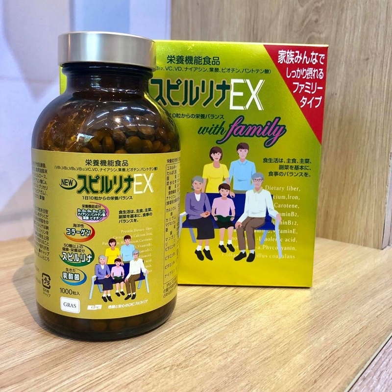 Spirulina EX Japan (1 set Of 2 Vials, 1000 Tablets / Bottle) Shopee