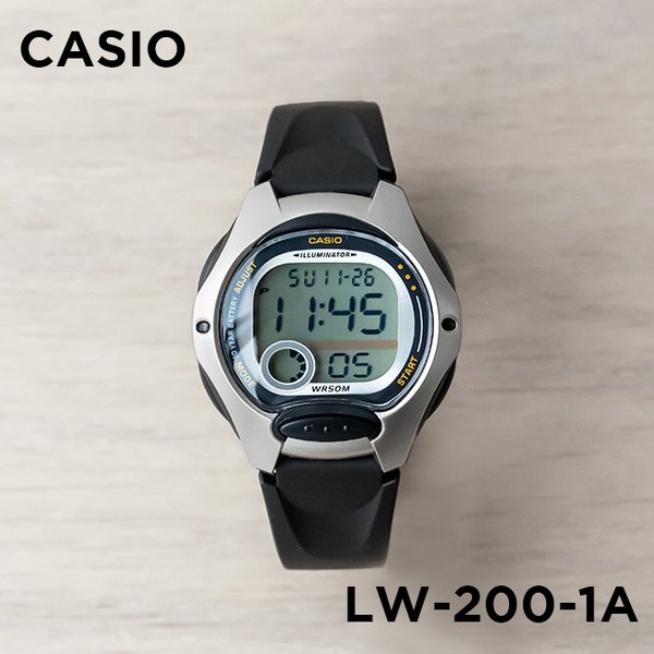 100% Original) Casio LW-200-1A Standard Digital 10-Year Battery