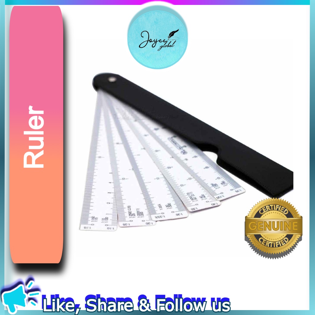 Small Transparent Triangular Prism Ruler Architect Scale Ruler 0