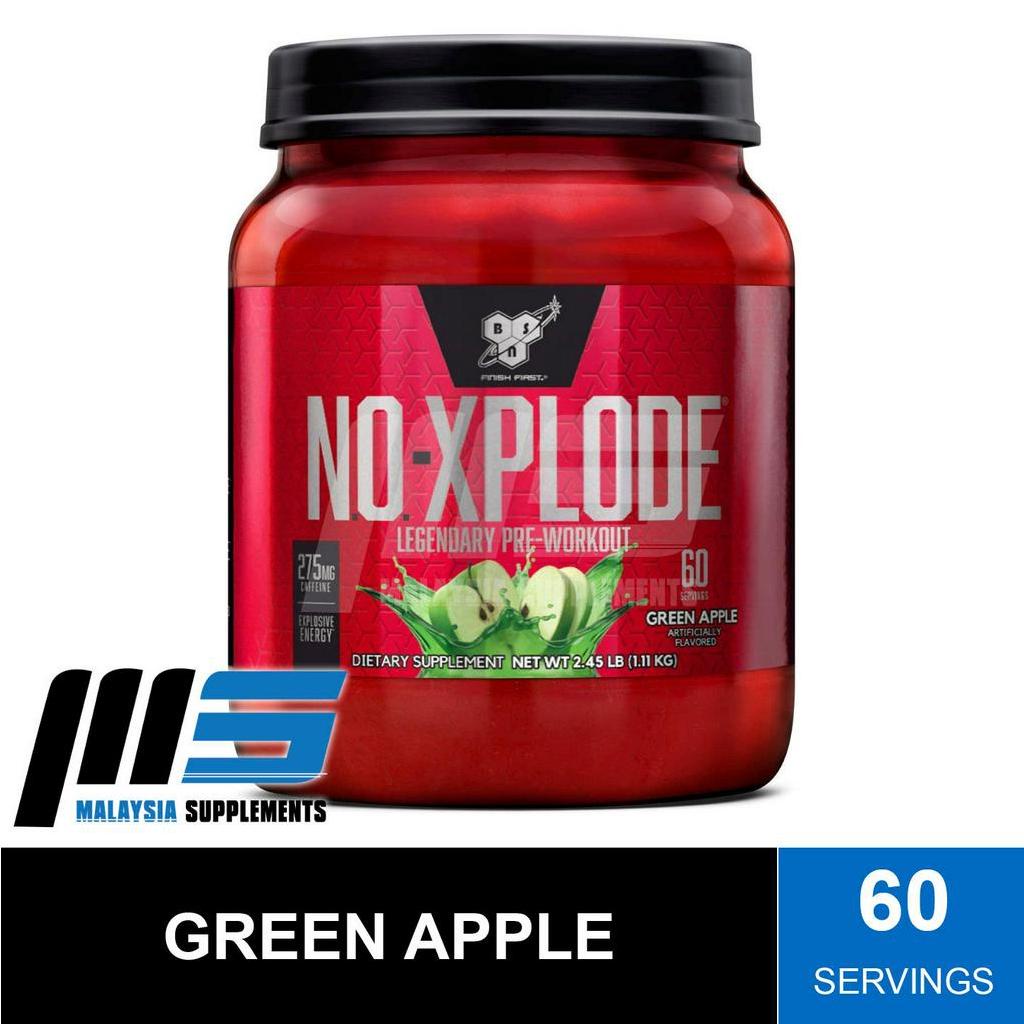 BSN N.O Xplode 60 Servings NOXPLODE, NO XPLODE, Pre Workout