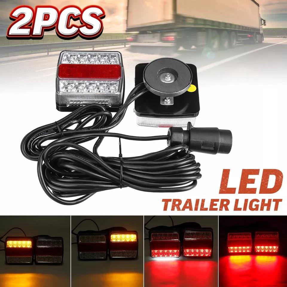 2p Universal 12V LED Truck Tail Lights Rear Brake Light Taillights Signal Lamp Trailer