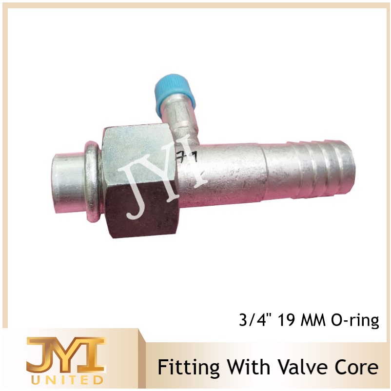Aluminium Automotive Air Cond Hose Bulk Fitting with R134A Valve Core