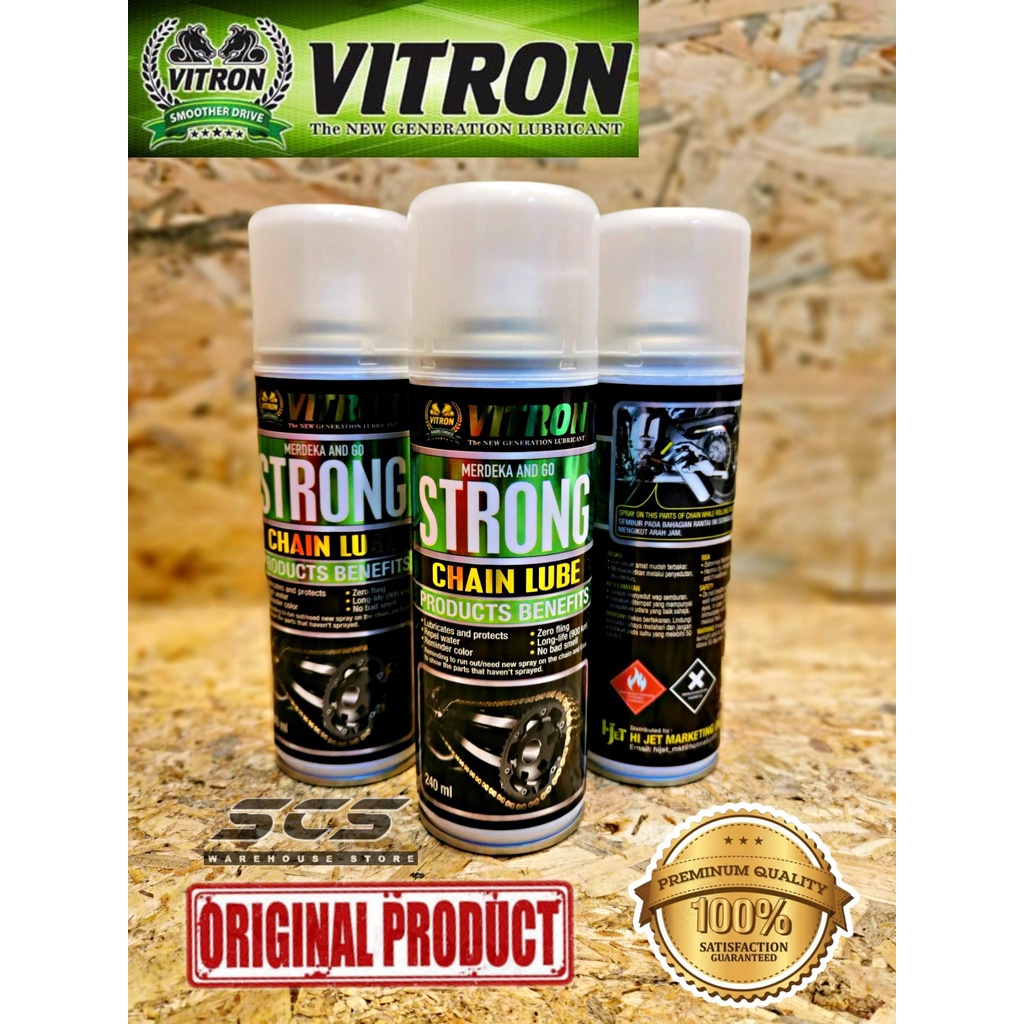 Vitron Chainlube V-STRONG 240ML Minyak Rantai Chain Lube R15 MT15 ...
