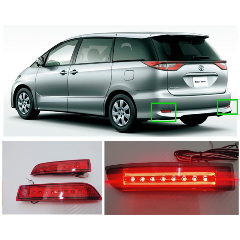 Toyota Estima, Alphard, Vellfire, Wish, Rav4 Rear Bumper Reflector LED ...
