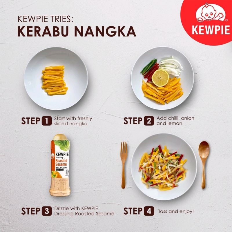 KEWPIE Roasted Sesame Kewpie Hot and Spicy Salad Dressing for Diet