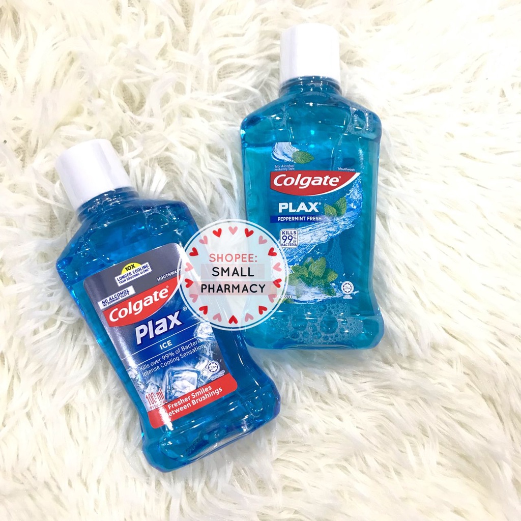 Colgate Mouthwash Gargle Plax Ice / Peppermint Fresh 100ml Shopee