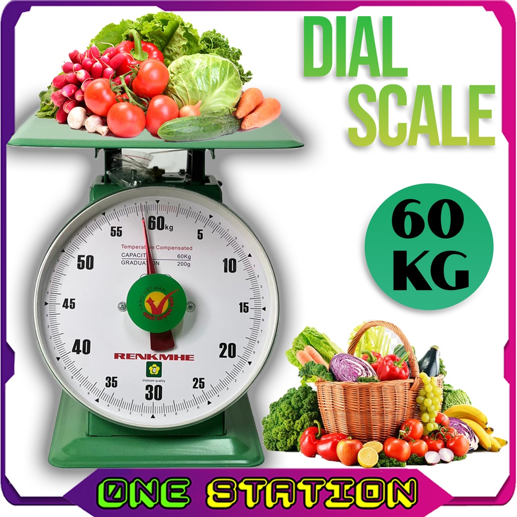 60KG RENKMHE Scale Penimbang Berat Timbang Berat Dial Scale Penimbang