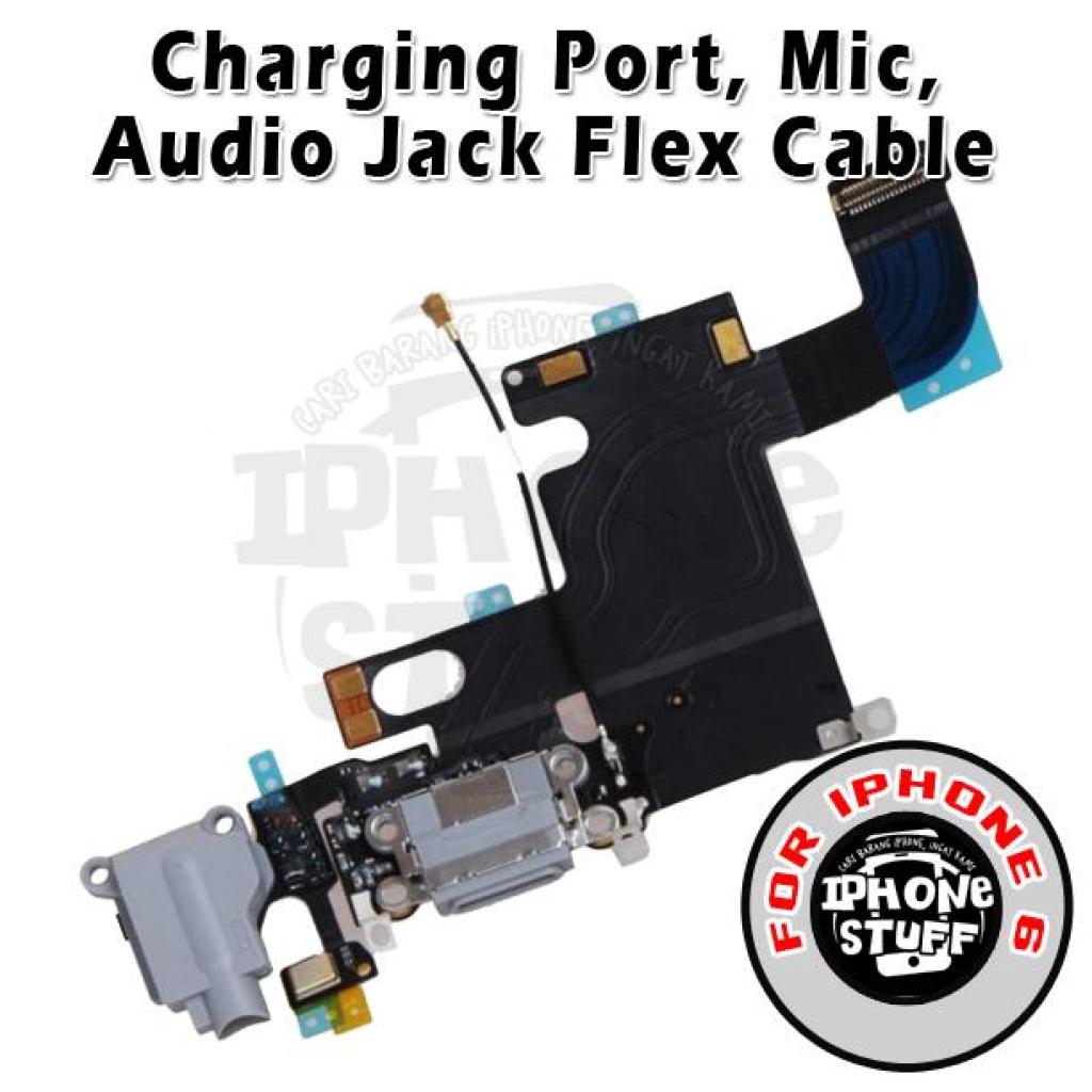 Iphone 6 Charging Port With Audio Jack Flex Cablephone 6 Charging Port