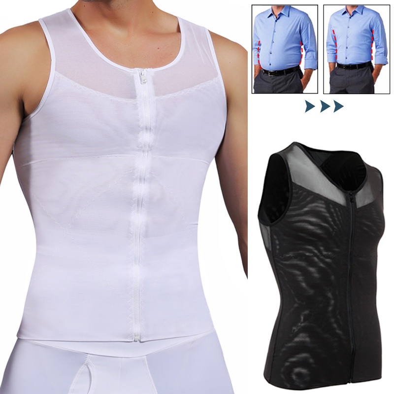 Men Compression Tops Body Shaper Slimming Tummy Control Slimming ...