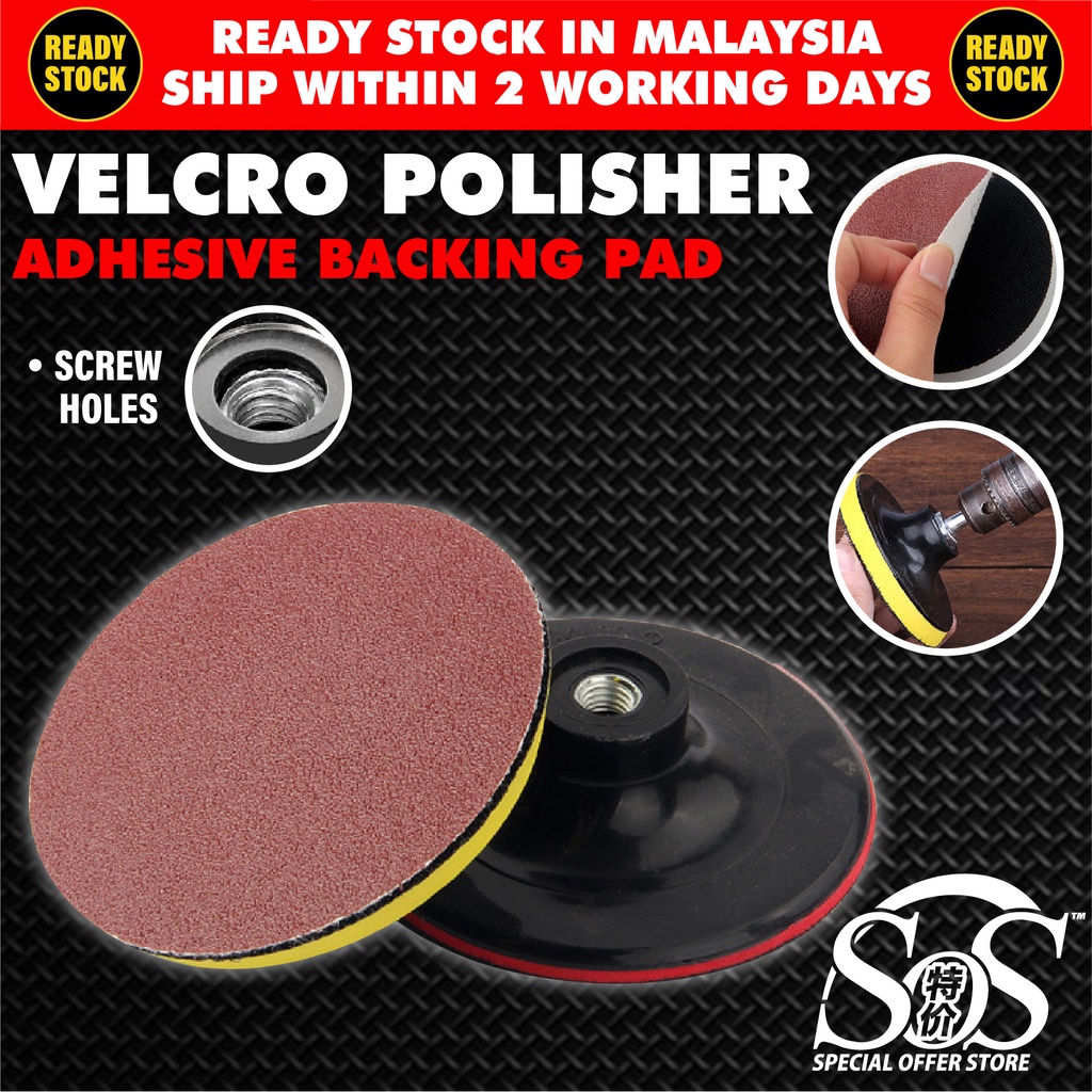Velcro Polishing Disc 3"7" M10M16 Polisher Pad [ Multipurpose ] Hook