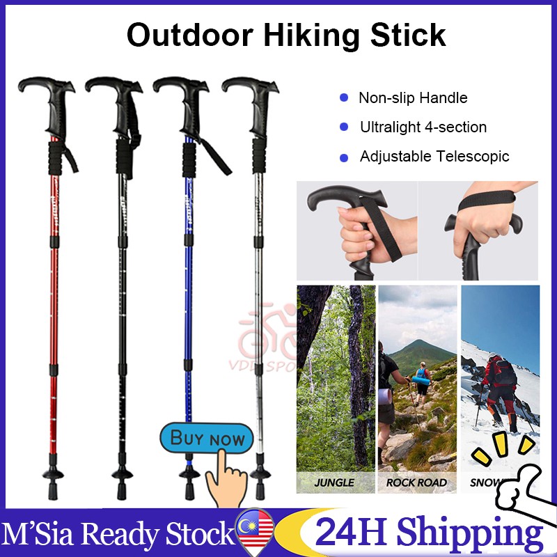 Outdoor Hiking Stick Light Trekking Pole Height Adjustable Hiking