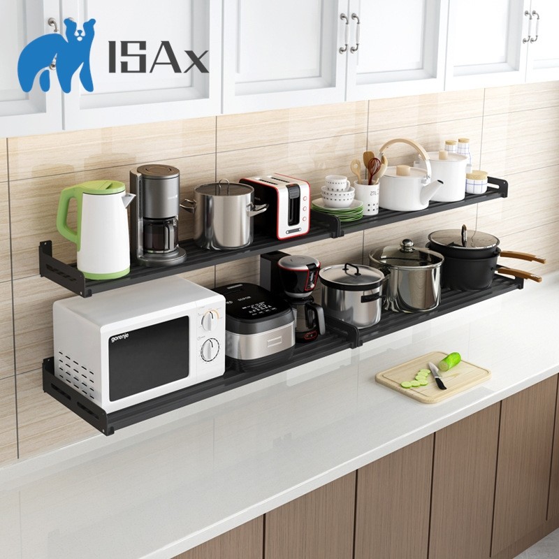 ISAx_Stainless steel kitchen rack wall-mounted multi-function microwave ...