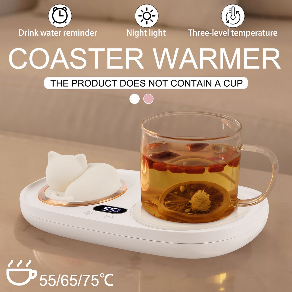 20W Thermostatic Heat Pad Electric Cup Heater Coffee Mug Warmer Cat ...