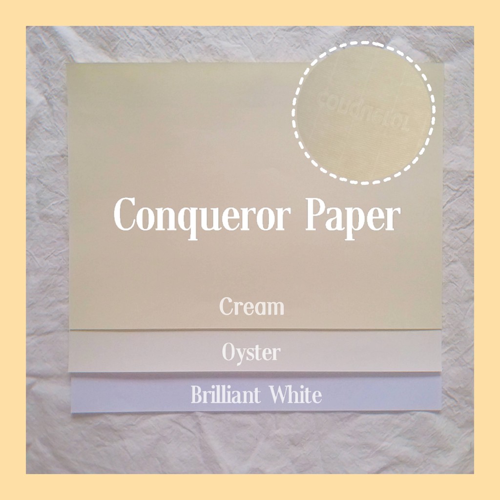[ 20 PCS ] Conqueror Paper Premium Original Laid Kertas A4 A3 100 gsm ...