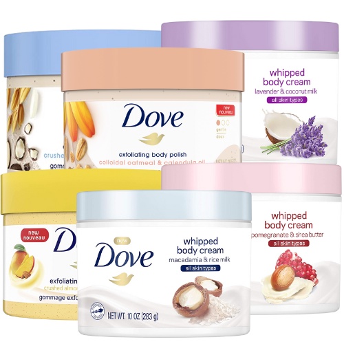 Dove Exfoliating Body Polish Body Scrub Dove Whipped Body Cream