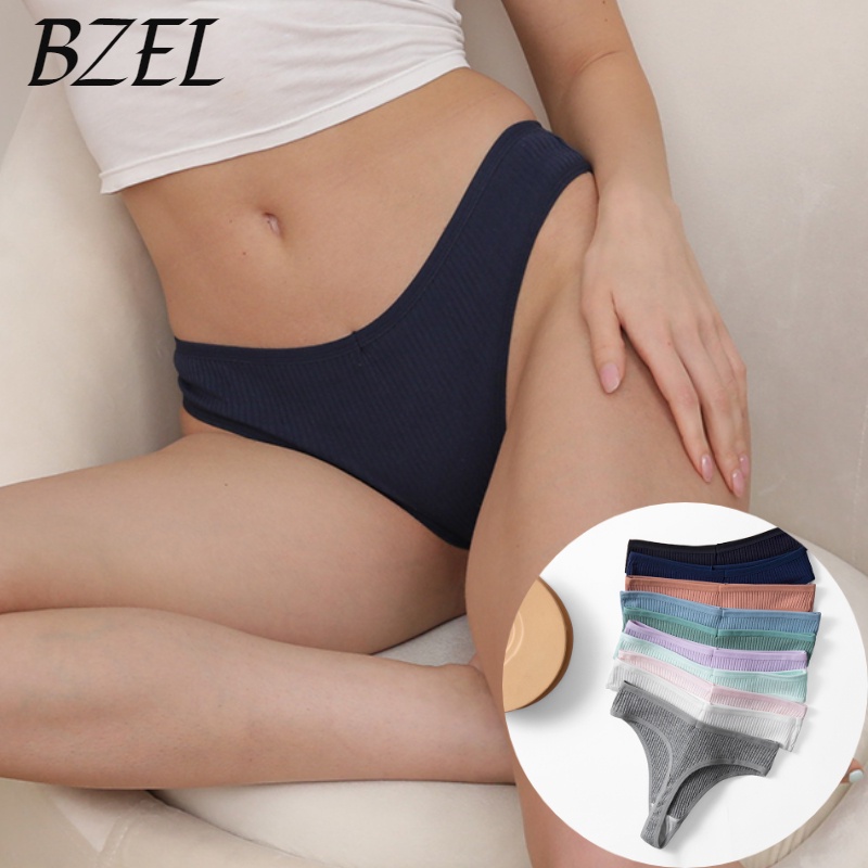 BZEL M-XXL Plus Size Sexy Women Cotton Panties Thongs Underwear