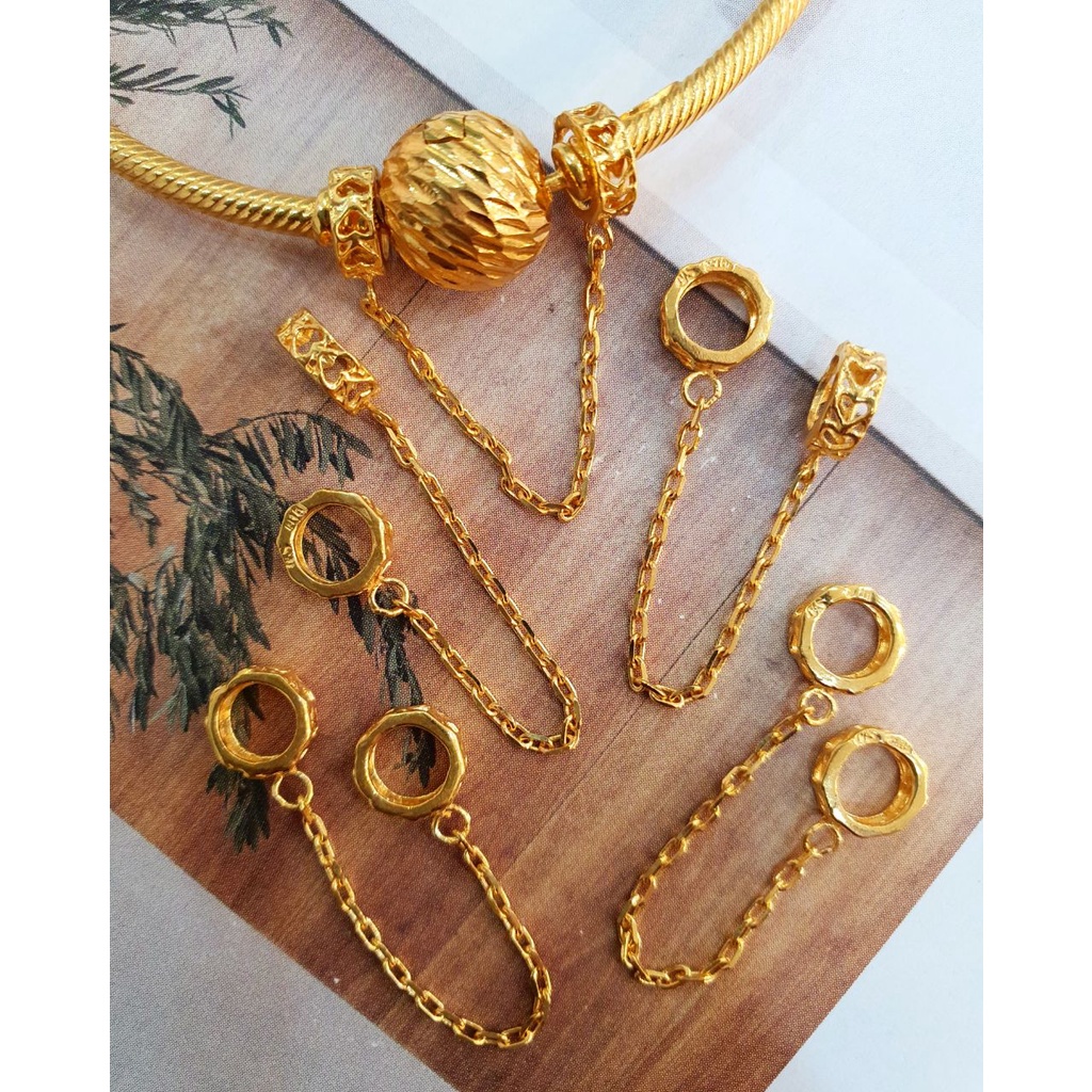 SAFETY CHAIN PANDORA EMAS 916 Shopee Malaysia