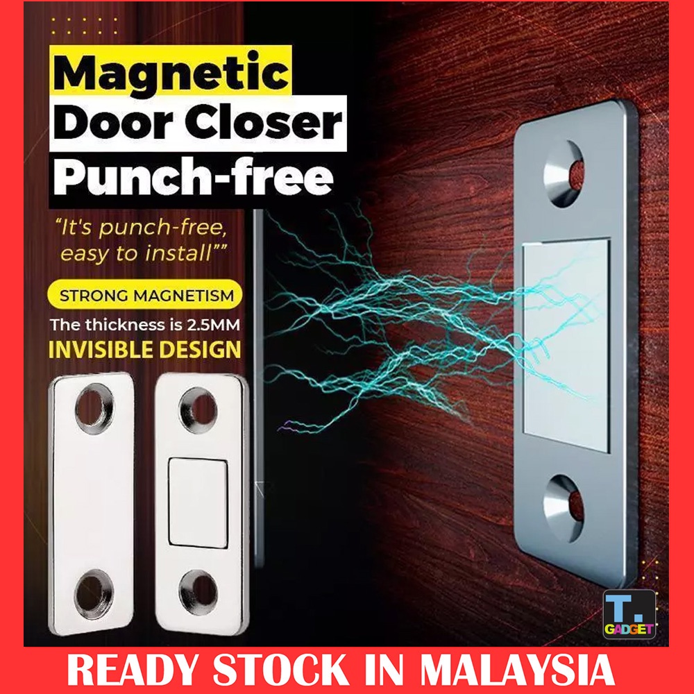 Door Closer Punchfree Strong Antiloose Door Closer Invisible