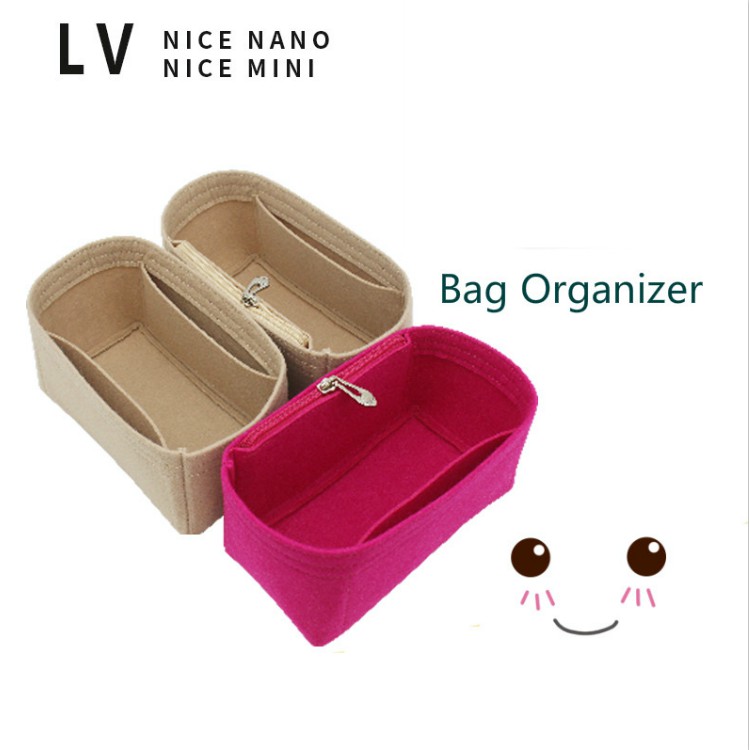 For Lv Nice Nano Mini Bag Organizer Handbag Organizer Felt