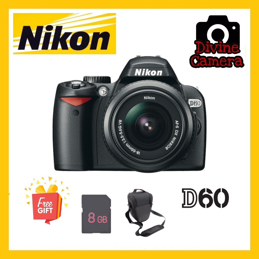 Nikon d60 shops digital camera with 18-55mm Lense