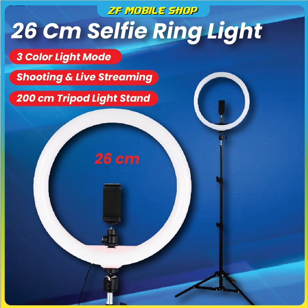 Selfie LED ring light lampu hidup dengan tripod memperluas stand untuk ...