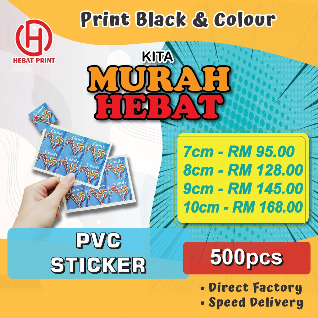 Customize PVC Synthetic Sticker / Kalis Air / Print Black and Colour ...