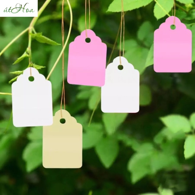 Set of 10 tree name tags with hanging string (choose color) | Shopee ...