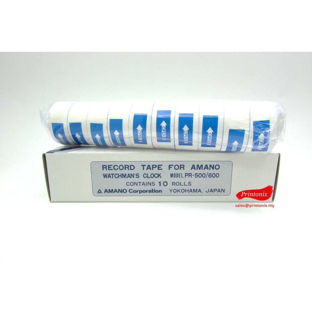 Record Tape for Amano Watchman clock PR-500/ PR-600 (10Rolls) | Shopee ...