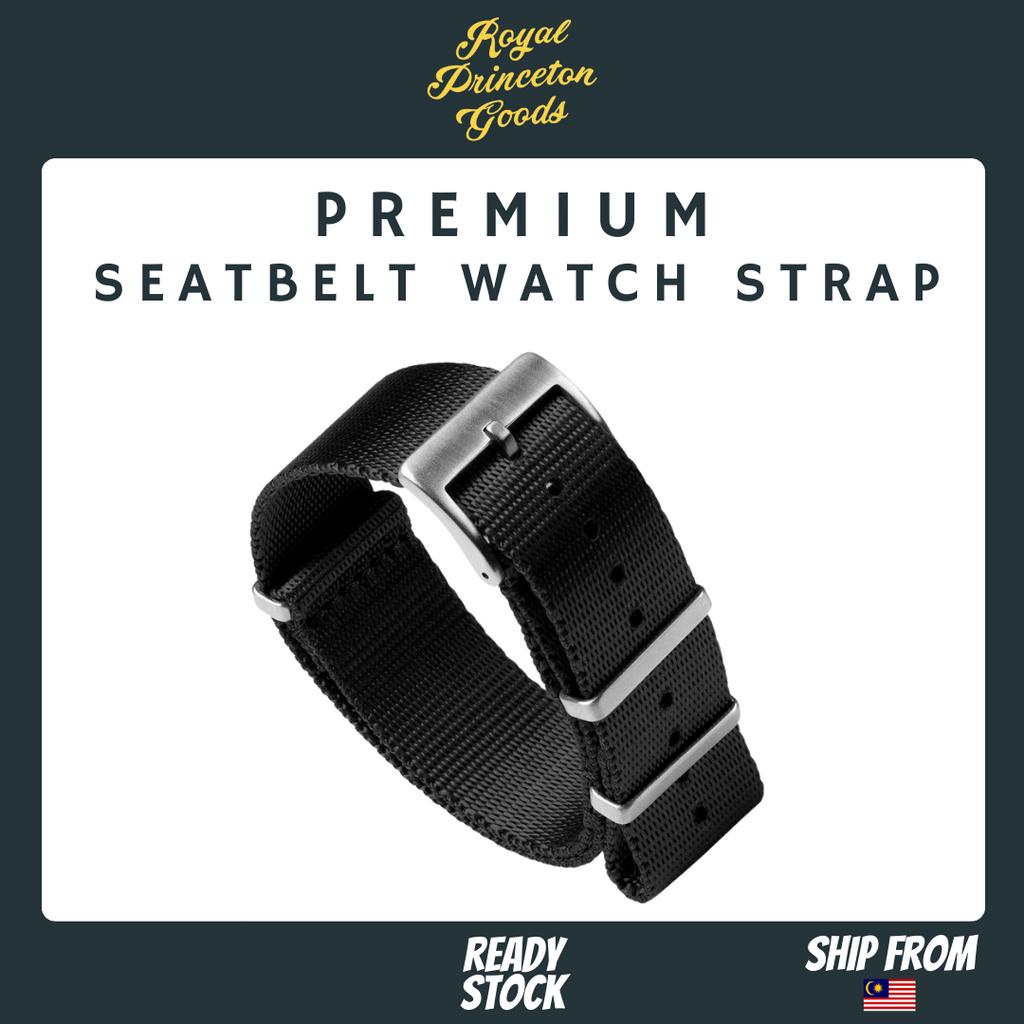 Royal Premium Seat Belt NATO Black Seatbelt NATO Watch Strap for Swiss ...