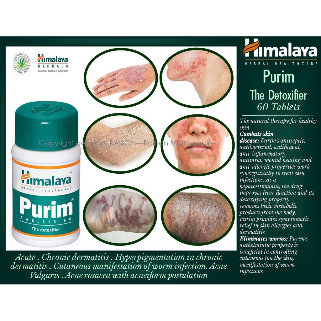 [Ready Stock]Himalaya Detox Purim tablet-60s Ayurvedic Skin Care ...