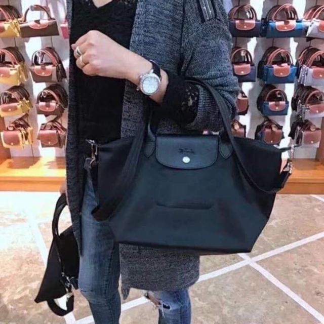 ORIGINAL LONGCHAMP NEO SMALL OR MEDIUM SIZE WITH LONG STRAP.  Instagram.com/kedaichiffon