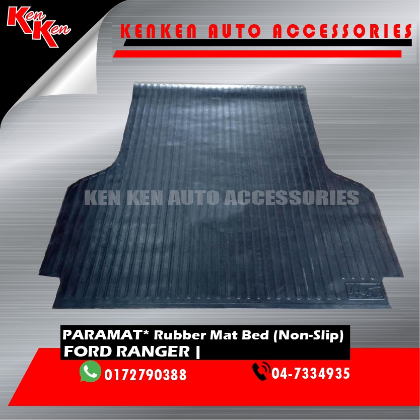PARAMAT Ford Ranger T6 T7 T8 Rubber Mat Bedliner Trunk Bed Bull Mat