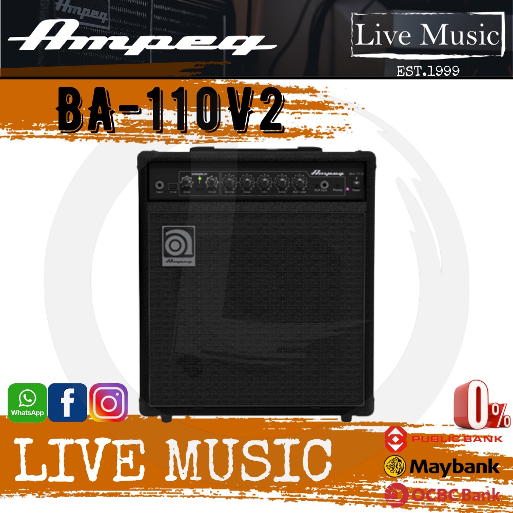Ampeg BA110V2 40Watt 2x10 Bass Combo Amplifier ( BA110V2 BA 110V2